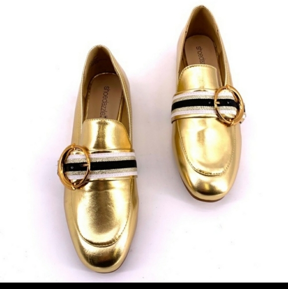 Shoes - Gold color shoes with buckles